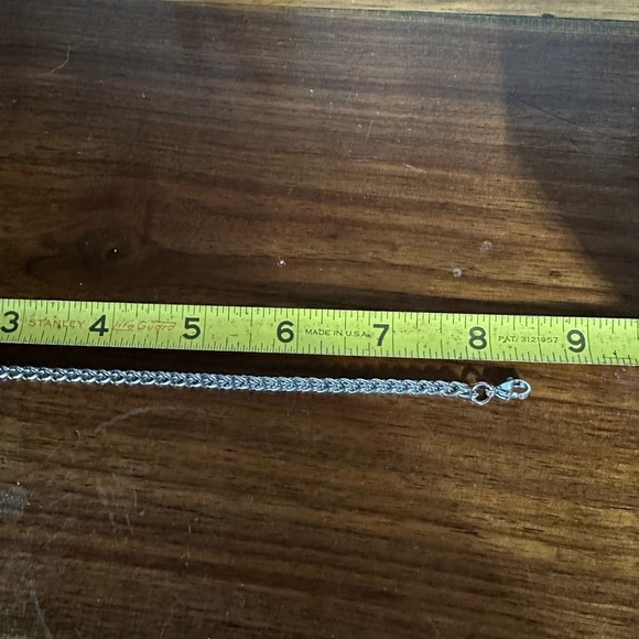 Silver Chain Necklace. Titanium interlocking link - Picture 2 of 3